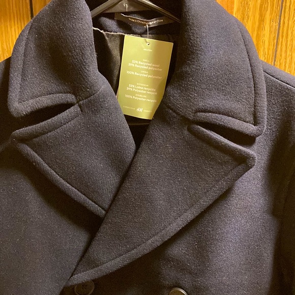 H&M Men’s wear wool double breast pea coats - Picture 7 of 7